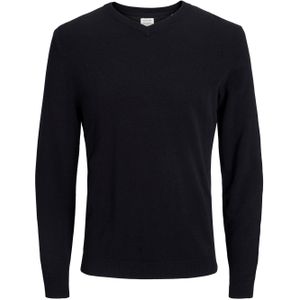 JACK & JONES - Basic Knit - Pullover - Zwart - Katoen