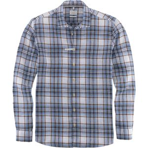 OLYMP Smart Casual Level 5 body fit overhemd, structuur, blauw geruit