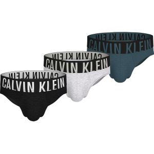 Calvin Klein Hipster Briefs (3-pack), heren slips, zwart, grijs, petrol