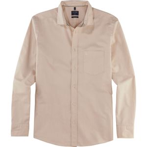 OLYMP Casual regular fit overhemd, structuur, beige 45/46
