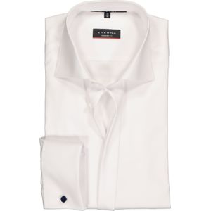 ETERNA modern fit overhemd, mouwlengte 72 cm, dubbele manchet, niet doorschijnend twill heren overhemd, wit 45