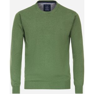 Redmond heren trui katoen, O-hals, groen (middeldik) -  Maat: 3XL