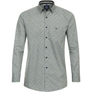 3 voor 99 | Redmond comfort fit overhemd, popeline, groen dessin