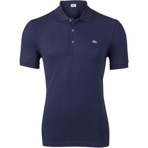 Lacoste stretch slim fit polo, heren polo extra getailleerd, marine blauw -  Maat: S