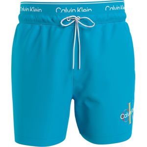 Calvin Klein Medium Drawstring double waistband swimshort, heren zwembroek, blauw -  Maat: XXL