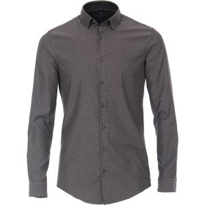3 voor 99 | Redmond slim fit overhemd, Oxford weving, zwart 43/44