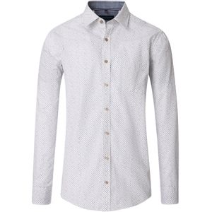 CASA MODA - Casual Fit Overhemd - Blauw - Poplin - Lange Mouwen