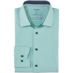 OLYMP Luxor 24/7 modern fit overhemd, structuur, lichtgroen