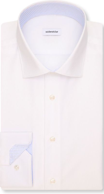 Seidensticker slim fit overhemd, popeline, wit