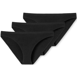 SCHIESSER 95/5 slip (3-pack), dames mini biologisch katoen zwart
