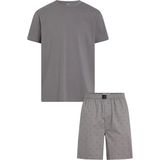 Calvin Klein - Heren Shortama - Grijs - O-hals - Korte Broek