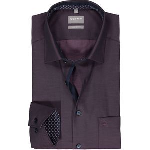 OLYMP comfort fit overhemd, structuur, mauve paars (contrast) 48