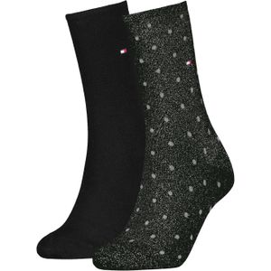 Tommy Hilfiger - TH WOMEN SOCK DOT - Sokken - Zwart - 2 Paar