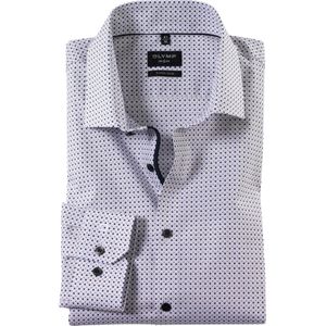 OLYMP No. 6 Six super slim fit overhemd, popeline, natuur dessin