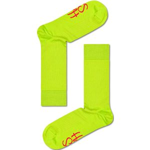 Happy Socks Solid Logo Rib Crew Sock, unisex sokken - Unisex - Maat: 41-46