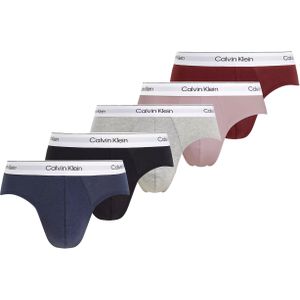 Calvin Klein Hipster Briefs (5-pack), heren slips, zwart, grijs, donkerrood, blauw, roze