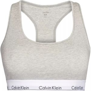 Calvin Klein dames Modern Cotton unlined bralette, bralette, grijs -  Maat: XXL