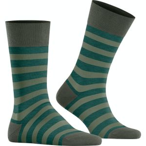 FALKE Sensitive Mapped Line herensokken, olijfgroen (military) - Maat: 39 - 42