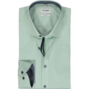 OLYMP Level 5 body fit overhemd, popeline, groen