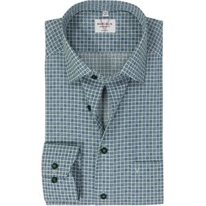 MARVELIS - Modern Fit - Overhemd - Groen Dessin - Mouwlengte 7 - Strijkvrij