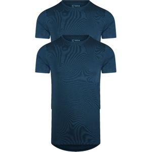 RJ Bodywear Good Life Lisbon T-shirt (2-pack), heren T-shirt met O-hals, donkerblauw -  Maat: XXL