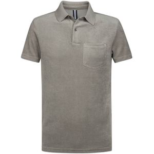 Profuomo slim fit heren polo, groen
