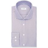 Seidensticker slim fit overhemd, popeline, rood geruit