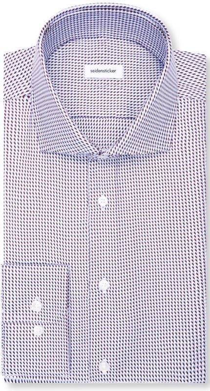 Seidensticker slim fit overhemd, popeline, rood geruit