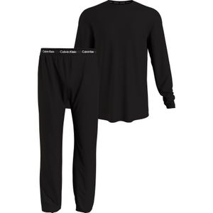 Calvin Klein pyjama, heren long sleeve pant set, zwart -  Maat: XL