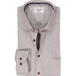 MARVELIS - Modern Fit - Overhemd - Rood - Structuur
