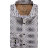 OLYMP 24/7 Level 5 body fit overhemd, tricot, natuur dessin