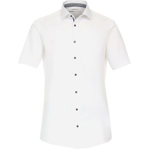 VENTI modern fit overhemd, korte mouw, twill, wit 39