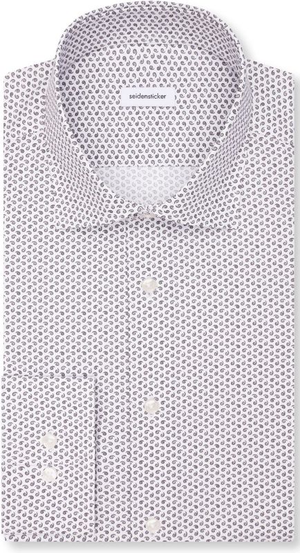 Seidensticker slim fit overhemd, popeline, grijs dessin