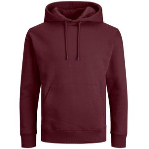 JACK & JONES Star basic sweat hood regular fit, heren hoodie katoenmengsel met capuchon, bordeauxrood