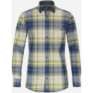 3 voor 99 | Redmond modern fit overhemd, popeline, groen geruit 47/48