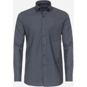 CASA MODA comfort fit overhemd, twill, blauw dessin 43