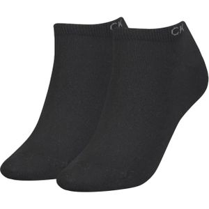 Calvin Klein Sneaker (2-pack), dames enkelsokken, zwart -  Maat: One size