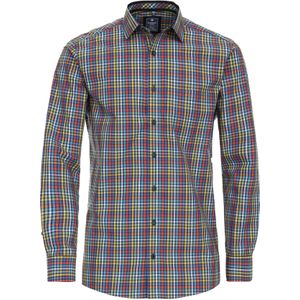 3 voor 99 | Redmond comfort fit overhemd, popeline, blauw geruit