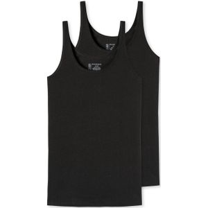 Schiesser - 175994 - Tops - Zwart - 2-Pack - 95% Biologisch Katoen