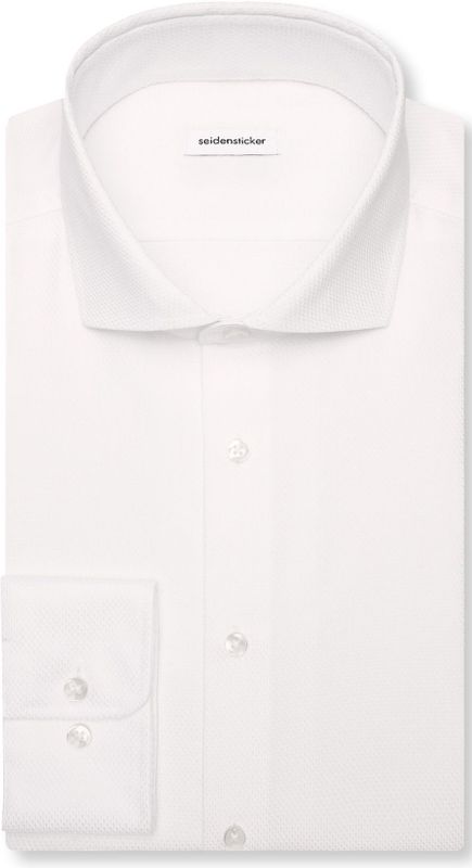 Seidensticker x-slim fit overhemd, structuur, wit