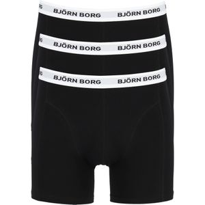 Bjorn Borg boxershorts Essential (3-pack), heren boxers normale lengte, zwart -  Maat: L