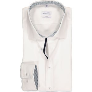 Seidensticker slim fit overhemd, wit (contrast)