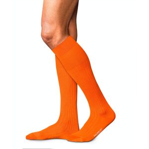 FALKE No. 2 Finest Cashmere heren kniekousen, oranje (ziegel) -  Maat: 45-46