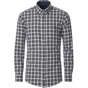 CASA MODA - Sport Casual Fit Overhemd - Blauw Geruit - Strijkvriendelijk