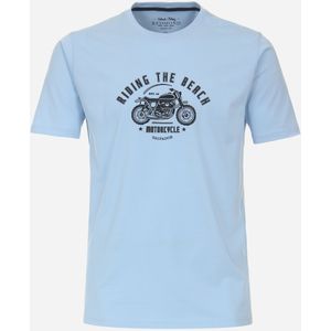 Redmond regular fit T-shirt, korte mouw O-hals, blauw (met print)
