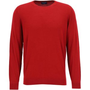 MARVELIS - Modern Fit - Gebreide Trui - Donkerrood - 100% Wol