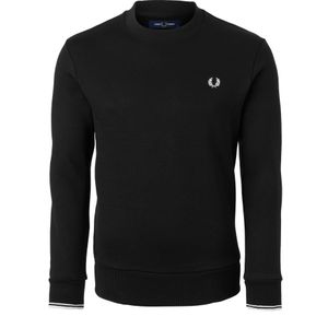 Fred Perry O-hals sweatshirt, zwart