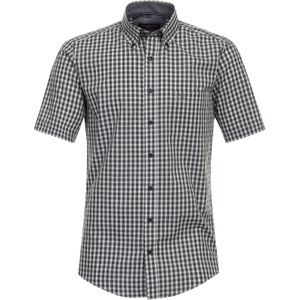 CASA MODA - Sport Casual Fit Overhemd - Groen met Wit Geruit - Korte Mouw - Strijkvriendelijk