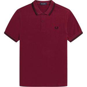Fred Perry M3600 polo twin tipped shirt, pique, rood -  Maat: M