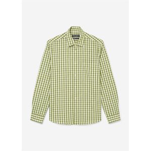 Marc O'Polo regular fit heren overhemd, popeline, groen geruit 39/40
